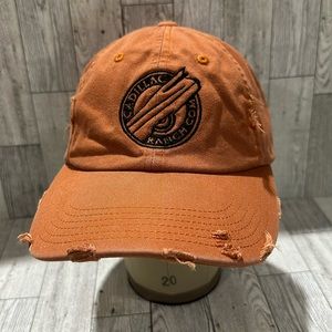Cadillac ranch orange distressed baseball cap hat